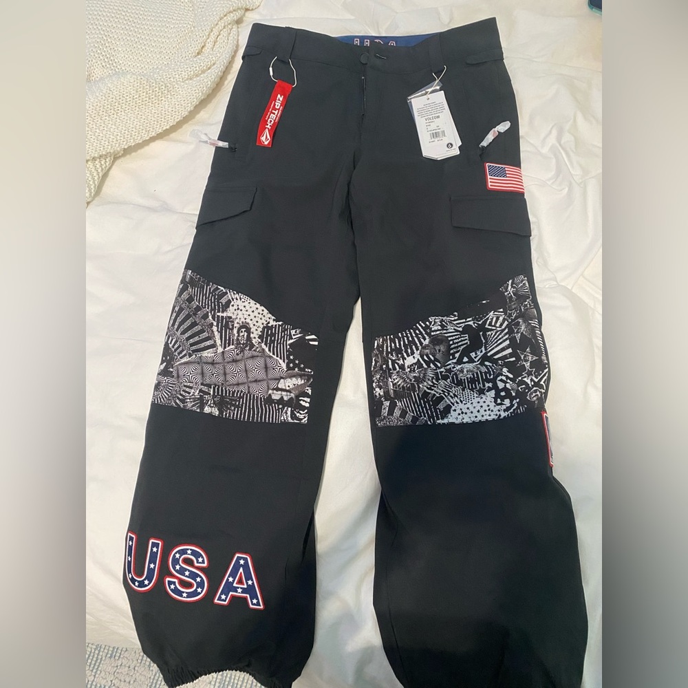 WOMENS SNOWBOARDING USA HOTLAPPER PANT - BLACK WHITE